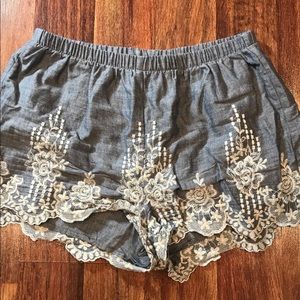 Lace bottom shorts